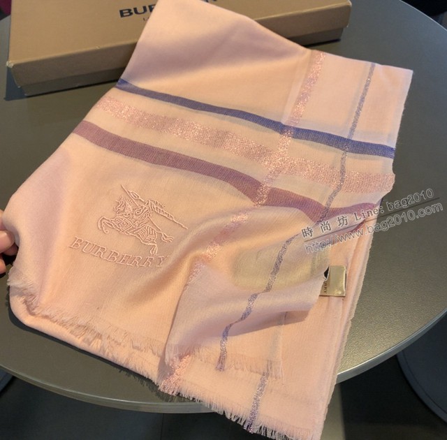 Burberry新品經典巴格羊絨圍巾 巴寶莉2021新款小格紋女士圍巾  mmj1592